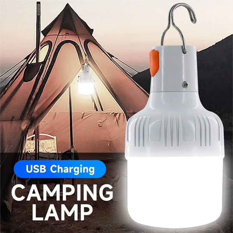 Lâmpada LED Alto Brilho Luz de Camping Pesca Portátil